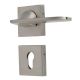 Handmade Nickel Silver Finish Brass Mortise Door Lock Handle Set