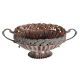 Handmade Antique Golden Brass Bowl With Handles And Decorative Rim