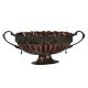 Handmade Antique Golden Brass Bowl With Handles And Decorative Rim