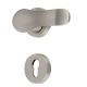 Handmade Silver Satin Finish Brass Contemporary Mortise Handle Set