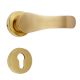 Handmade Golden Brush Finish Brass Contemporary Mortise Handle Set