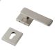 Handmade Nickel Brushed Contemporary Design Square Mortise Door Lock Handle Set