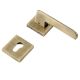 Handmade Brown Brass Square Mortise Door Lock Handle Set
