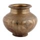 Handmade Brown Brass Engraved Hindu God Figure Water Pot