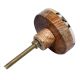Olive Green Round Bone Horn Cabinet Wooden Knob