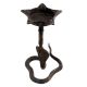 Brass Vintage Used Oil Cobra Lamp With 5 Jyoti