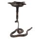 Brass Vintage Used Oil Cobra Lamp With 5 Jyoti