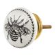 Black Bumble Bee Flat Ceramic Cabinet knobs