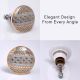 Golden Border Pattern Flat Ceramic Cabinet Knob