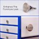 Golden Border Pattern Flat Ceramic Cabinet Knob