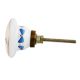 Blue Golden Firefly glowworm Pattern Flat Ceramic Dresser Knob