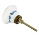 Blue Golden Firefly glowworm Pattern Flat Ceramic Dresser Knob