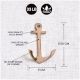 Handmade Antique Golden Brass Anchor Wall Hook