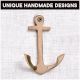 Handmade Antique Golden Brass Anchor Wall Hook