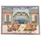 Mughal Canvas Painting Of Emperor Shahjahan And Mumtaz Mahal Drinking Wine