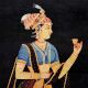 Mughal Canvas Painting Of A Ravishing Princess Holding A Rose