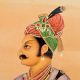 Canvas Painting Of Emperor Jahangir Standing With Sword