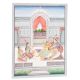 Handmade Canvas Mughal Painting Of Royal Couple Romantic Scene