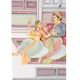 Handmade Canvas Mughal Painting Of Royal Couple Romantic Scene