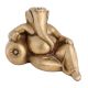Handmade Golden Brass Relaxing Ganesha Statue
