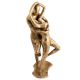 Handmade Golden Brass Couple Love Caress Figurine