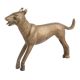 Handmade Antique Golden Brass Standing Dog Statue
