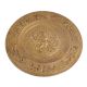 Handmade Brown Brass Natraja Carved Wall Hanging Plate