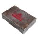 Handmade Black Brass Rectangular Trinket Box With Taj Mahal
