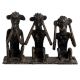 Handmade Black Brass Three Wise Monkey Figurine