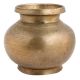 Handmade Solid Golden Brass Water Pot On a Round Base
