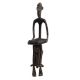 Hand made Black Brass Elongated African Man Sitting Playing Drum