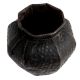 Handmade Black Brass Grapes Bunches Embossed Vase