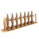 Handmade Tan Brass Goddess Laxmi With Hanumanji Statue
