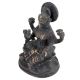 Handcrafted Black Brass Sitting Laxmi Devi Statue