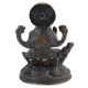 Handcrafted Black Brass Sitting Laxmi Devi Statue