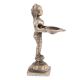 Handmade Multicolored Brass Dancing Lady With Diya Statue