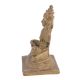 Handmade Dull Golden Brass Annapurna Devi With Fine Carving Work