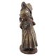 Handmade Patinated Gold  Brass Girl Kissing Boy Statue