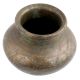 Handmade Dark Tan Brass Water Pot With Engraved Floral Design