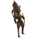 Handmade Antique Gold Brass Dhokra Warrior Bow Arrow Statue