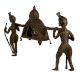 Handmade Antique Gold Brass Dhokra Warrior Bow Arrow Statue