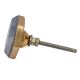 Grey Hexagon Stone Brass Coated Cabinet knobs