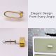 White Capsule Stone Brass Cabinet Knobs