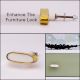 White Capsule Stone Brass Cabinet Knobs