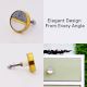 Grey White Stone Brass Plated Dresser Knobs