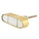 White Capsule Stone Brass Cabinet Knobs
