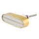 White Capsule Stone Brass Dresser Knobs