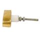 White Capsule Stone Brass Dresser Knobs