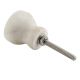 White Stone Tulip Cabinet Knobs