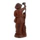 Handmade Red Wooden Madari Bandar Decorative Showpiece
